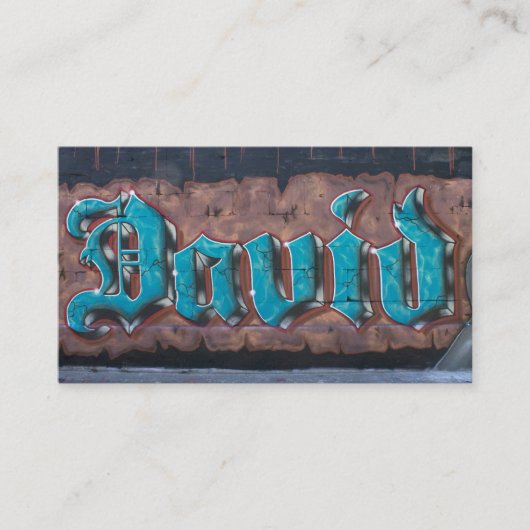 Graffiti-Label: David Visitekaartje (Voorkant)