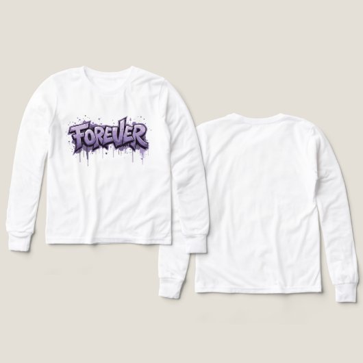 Graffiti Lavender Infinity "FOREVER" (Motif Recto et Verso)