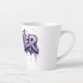 Graffiti Lavender Infinity "VOOR ALTIJD" Latte Mok (Rechts)