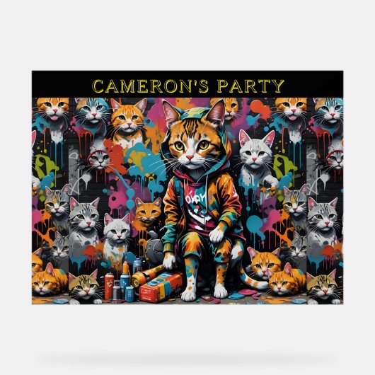 Graffiti Legend Street Cat Ajouter un nom Welcome  (Recto)