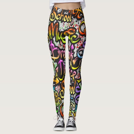 Graffiti-Leggings Leggings (Voorkant)
