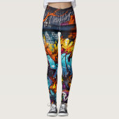Graffiti-Leggings Leggings (Voorkant)