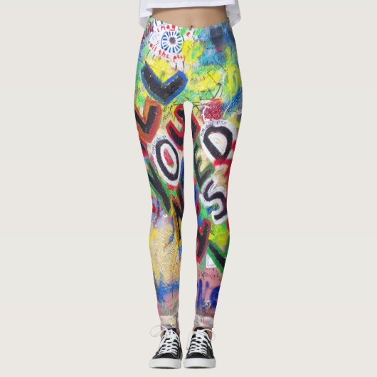 Graffiti-Leggings Leggings (Voorkant)