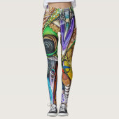 Graffiti-leggings Leggings (Voorkant)