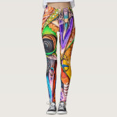 Graffiti-Leggings Leggings (Voorkant)