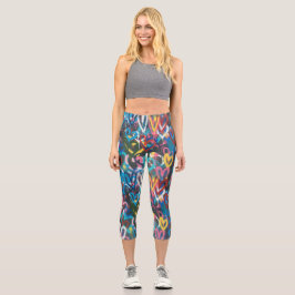Graffiti Liefde - Cool Capris Leggings