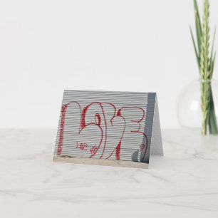 Graffiti Liefde, Vrede, Valentijn Feestdagen Kaart