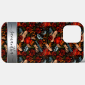 Graffiti Liefdesharten en Pistool stadsmonogram Case-Mate iPhone Case (Achterkant (horizontaal))