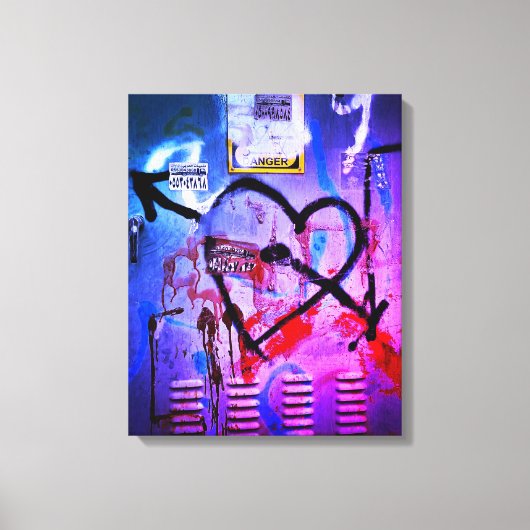 Graffiti Love Canvas Afdruk (Voorkant)
