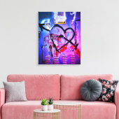 Graffiti Love Canvas Afdruk (Insitu (Woonkamer))