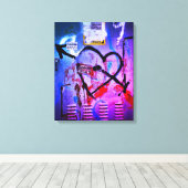Graffiti Love Canvas Afdruk (Insitu (Houten vloer))