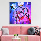 Graffiti Love Canvas Afdruk (Insitu (Woonkamer))