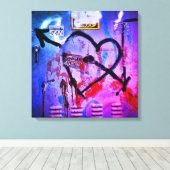 Graffiti Love Canvas Afdruk (Insitu (Houten vloer))