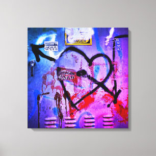Graffiti Love Canvas Afdruk