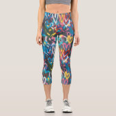 Graffiti Love - Cool Capris Leggings (Recto)