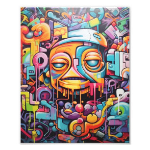 Graffiti Love - De geschriften op de muur Foto Afdruk