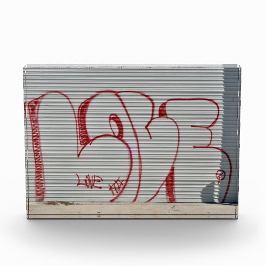 Graffiti Love, Peace, Koi bloc photo (Devant)