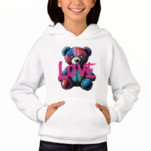 Graffiti Love Teddy Bear Streetwear meisje