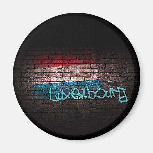 Graffiti; Luxemburgse vlag Magneet (Voorkant)