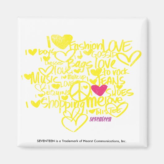 Graffiti Magenta/Geel Magneet (Voorkant)