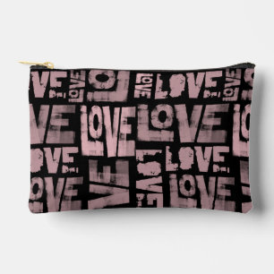 Graffiti Make-up Bag - Roze en Zwart - Liefde Etui