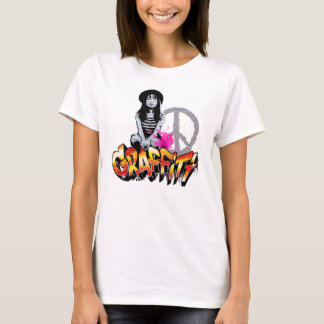 Graffiti Meisje: Banksy geïnspireerd T-shirt