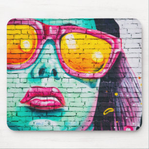 Graffiti meisje mousepad muismat