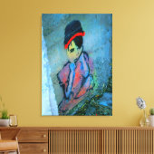 graffiti meisje omwikkeld doek canvas afdruk (Insitu (Woonkamer))