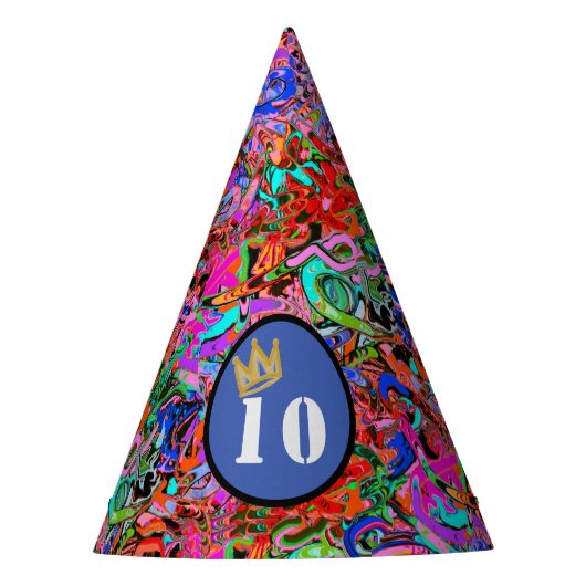 Graffiti met kroon feesthoedjes (Voorkant)