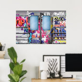 Graffiti Metro Trein Poster (Thuiskantoor)
