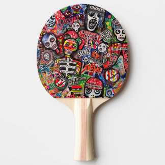 Graffiti Mispast Ping Pong Paddle bij Ray Dust Tafeltennisbatje