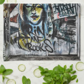 Graffiti Modern Cool Urban Street Art Theedoek (Gevouwen)