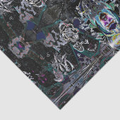 Graffiti modern zwart wit patroon tissuepapier (Detail)