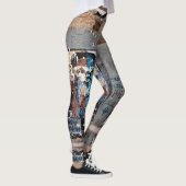Graffiti Monkey Retro art Leggings personnalisés (Droite)