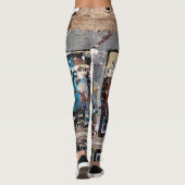 Graffiti Monkey Retro art Leggings personnalisés (Dos)