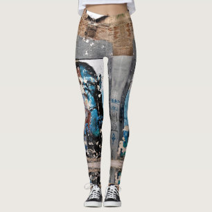 Graffiti Monkey Retro art Leggings personnalisés
