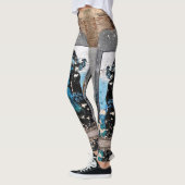 Graffiti Monkey Retro art Leggings personnalisés (Gauche)