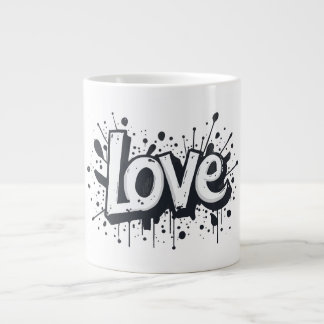 Graffiti Monochrome Love Label Extra Grote Beker