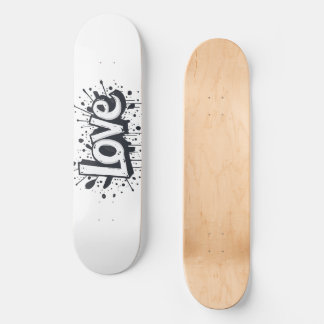 Graffiti Monochrome Love Label Skateboard