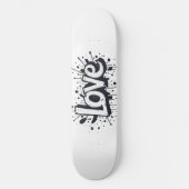 Graffiti Monochrome Love Label Skateboard (Voorkant)