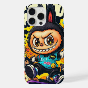 Graffiti Monster Karakter Skateboarding labubu iPhone 15 Pro Max Hoesje