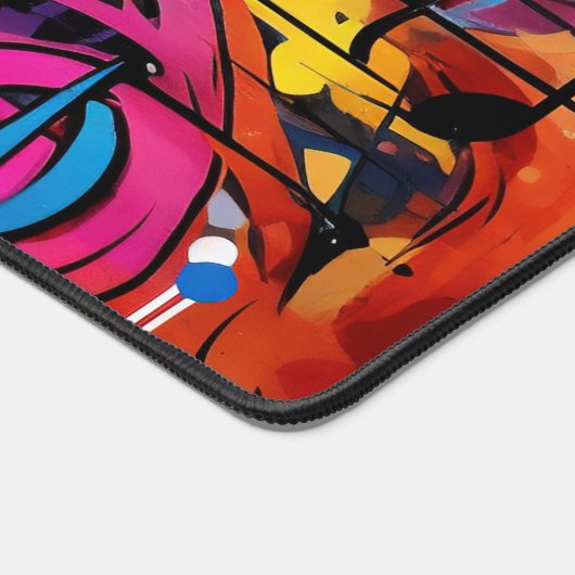 Graffiti Musical Notes Bureau Mat (Coin)