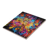 Graffiti Musical Notes Carreaux (Côté)