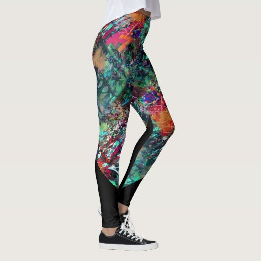 Graffiti-muur en spuitverf leggings (Rechts)