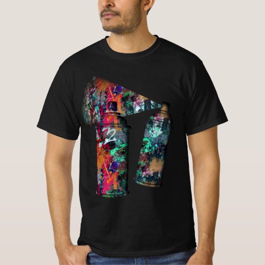 Graffiti-muur en spuitverf t-shirt (Voorkant)