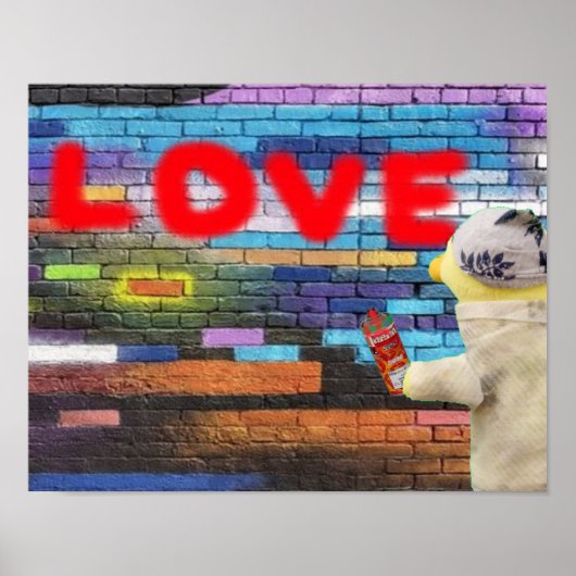Graffiti-muurkunst. poster (Voorkant)