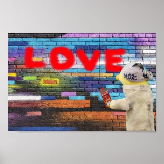 Graffiti-muurkunst. poster (Voorkant)