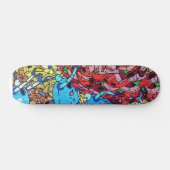 Graffiti muurschildering skateboard (Horizontaal)