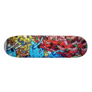 Graffiti muurschildering skateboard