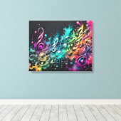 Graffiti-muziek Canvas Afdruk (Insitu (Houten vloer))